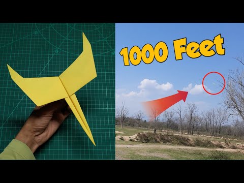 Extreme Paper Airplane : 1000 Feet Range | How To Make Paper Plane | Origami Craft | Paper Planes