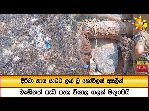 දිට්වා නාය යාමට ලක් වූ කෝවිලක් අසලින් මැණිකක් යැයි සැක විශාල ගලක් මතුවෙයි - Hiru News