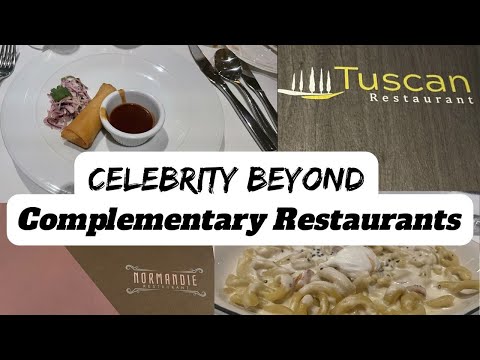 Celebrity Beyond Menus and Dining - Included Restaurants
