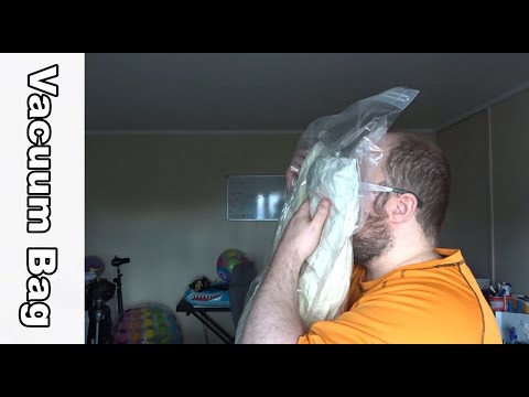 Sucking the air out of a Vacuum Bag with a Pillow