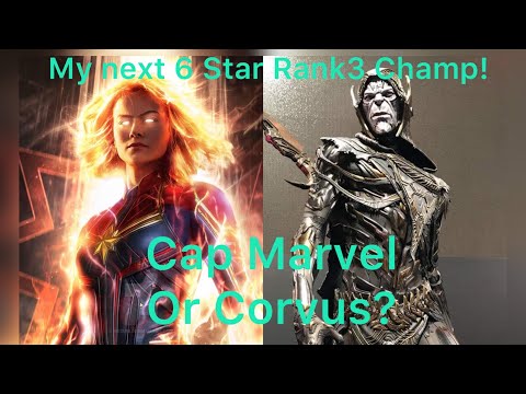 Cyber Weekend Rank Ups! My Second 6 Star Rank 3! Cap Marvel or Corvus?? Marvel Contest of Champions