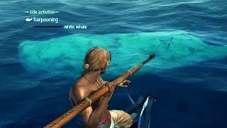 HUNTING WHALES!!! ALL Assassin&#39;s Creed Harpoon Hunts Including The White Whale/Moby Dick!!!