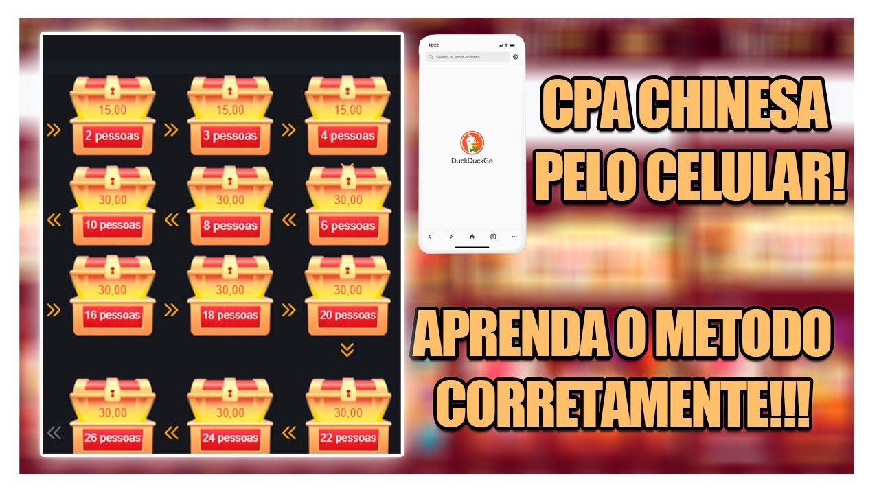 COMO FAZER CPA CHINESA PELO CELULAR (DUCKDUCK GO) CORRETAMENTE !!!