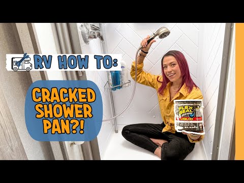 DIY Repair Your RV Shower Pan 🛀 Cracked Or Leaking Tub Fix | Full Time RV Life