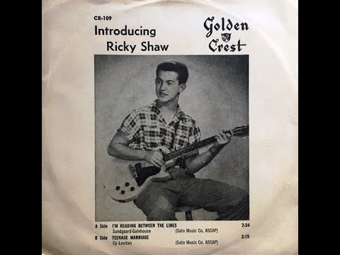 Ricky Shaw "I'm Reading Between The Lines" 1957 Teen Rock & Roll Ballad 45 RPM