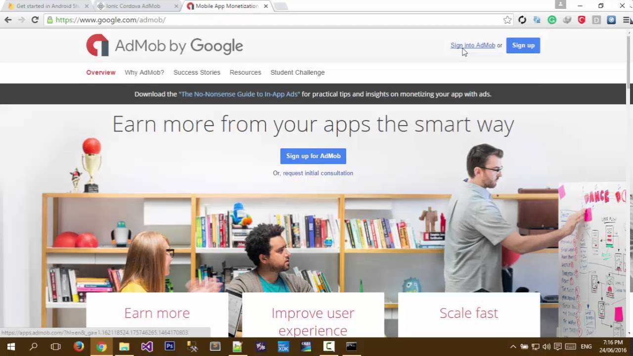 Build an Admob Android App  with Ionic Framework