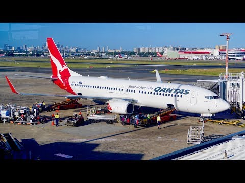 Qantas Economy Class review across the Tasman - Boeing 737 - Sydney to Christchurch Video