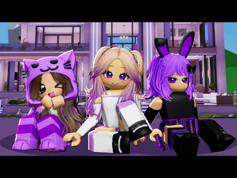 24 HORAS en un MUNDO VIOLETA en Brookhaven Roblox con Kira y Mandarina
