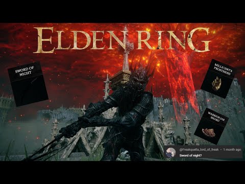 Beating Elden ring with the sword of night only