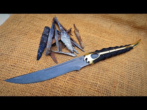 VALERIAN steel from 1000 year old blades and arrowheads  Making a dagger from Game of Thrones