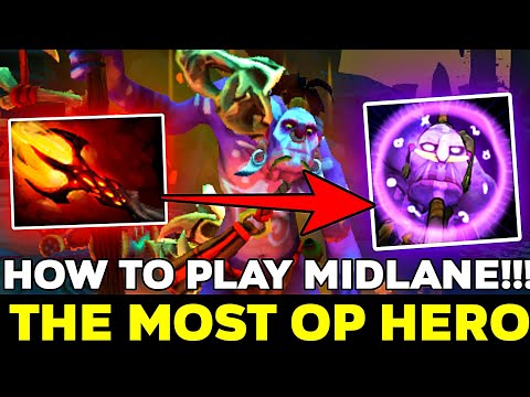 How to Play Midlane Carry Witch Doctor Dagon Build + Burst DMG The Most Op Hero - Dota 2