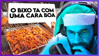 SMZINHO REAGINDO A COMIDAS DE RUA CHINESA | Parte 1
