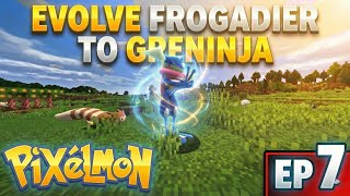 I Finally Evolved FROGADIER into GRENINJA in Minecraft Pixelmon! (EP 7)