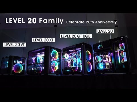 Korpusas Thermaltake LEVEL 20 RGB CA-1J9-00F9WN-00 (ATX, Extended ATX, Micro ATX, Mini ITX, pilka spalva) video