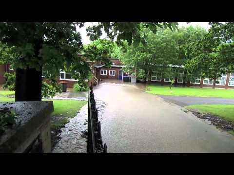 Flash floods in Shotley Bridge County Durham June 2012