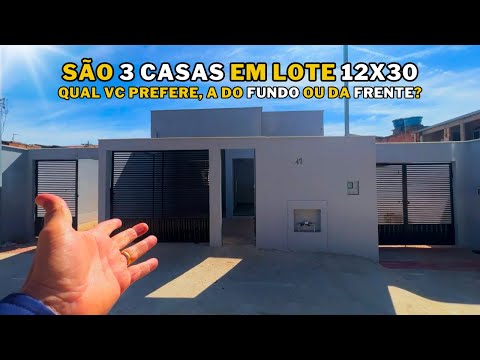 3 CASAS EM LOTE 12X30!!