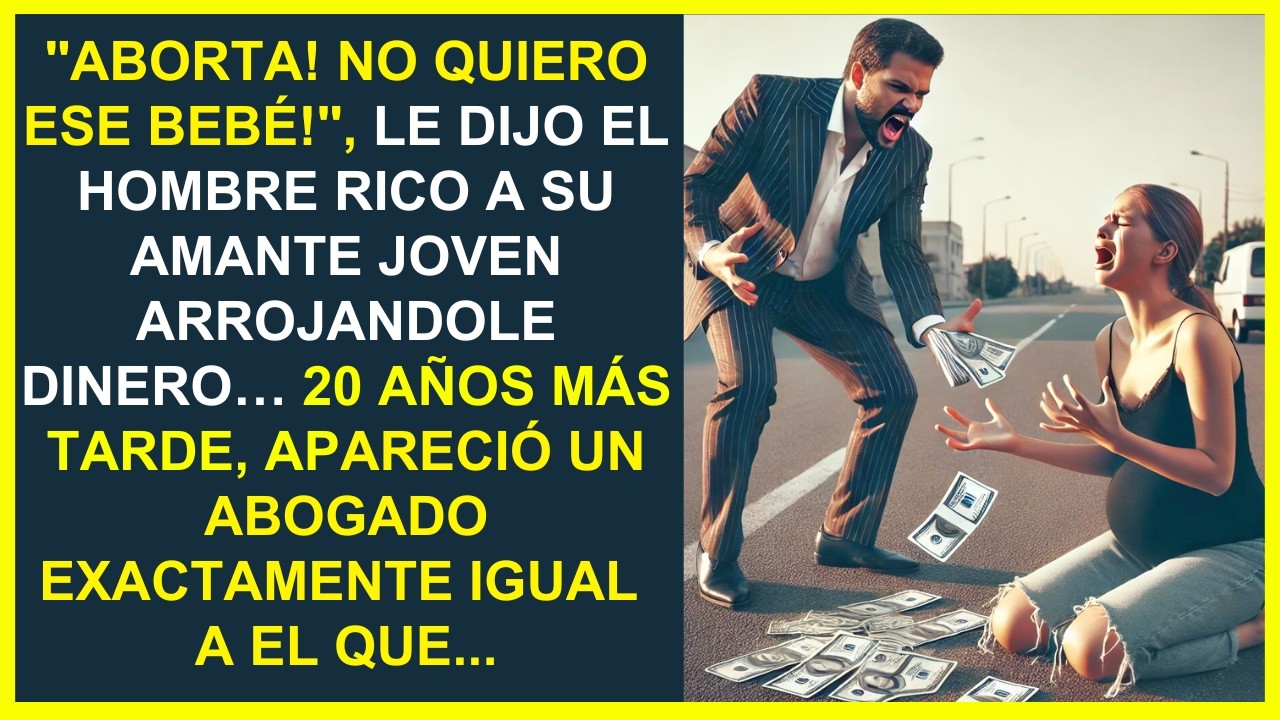 ¡ABORTA! NO QUIERO ESE BEBÉ", LE DIJO A SU AMANTE… 20 AÑOS DESPUÉS APARECIÓ UN ABOGADO IGUAL A ÉL..