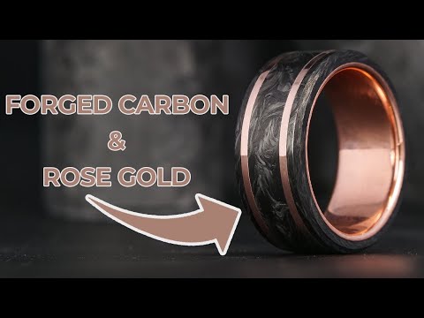 Making A Forged Carbon Fiber and Rose Gold Wedding Ring