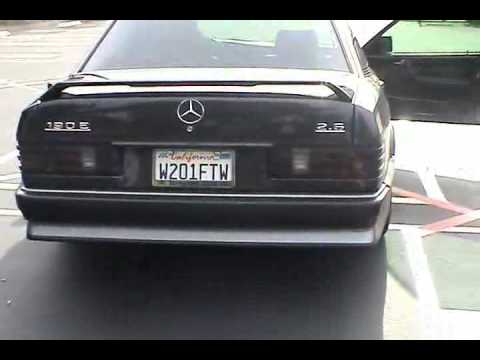 Mercedes Benz 190E 2.6 Exhaust Stock vs Resonator Delete