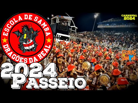 DRAGÕES DA REAL 2024 |PASSEIO PELA BATERIA RITMO QUE INCENDEIA #PioneiroNoVídeoDosBreques #BotaOFone