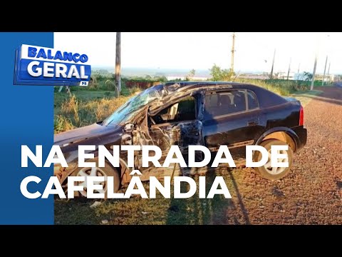 Acidente deixa jovem gravemente ferido na entrada de Cafelândia