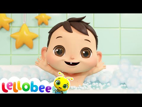 Bath Song! Splish & Splash |  Lellobee Nursery Rhymes - Baby Songs and Cartoons | Moonbug