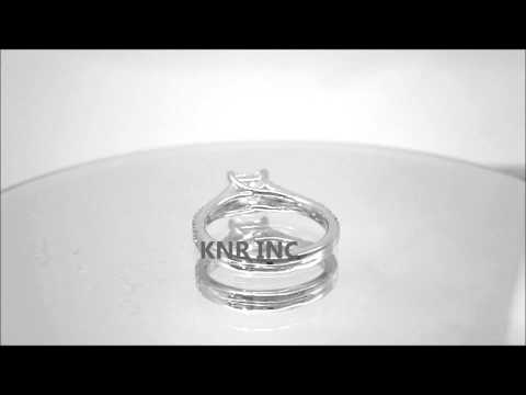 18K WHITE GOLD PRINCESS CUT DIAMOND ENGAGEMENT RING 1.25CTW - KNR INC - 317