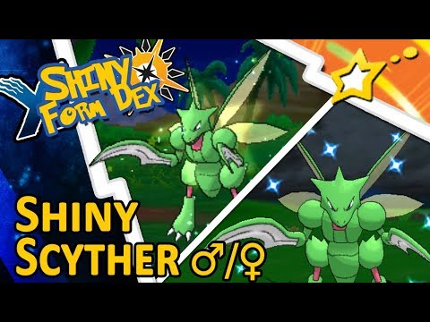 [LIVE!] Shiny Scyther ♂ after 35 SOS Encounters + Shiny Scyther ♀ by PokeRadar! (XY + USUM)