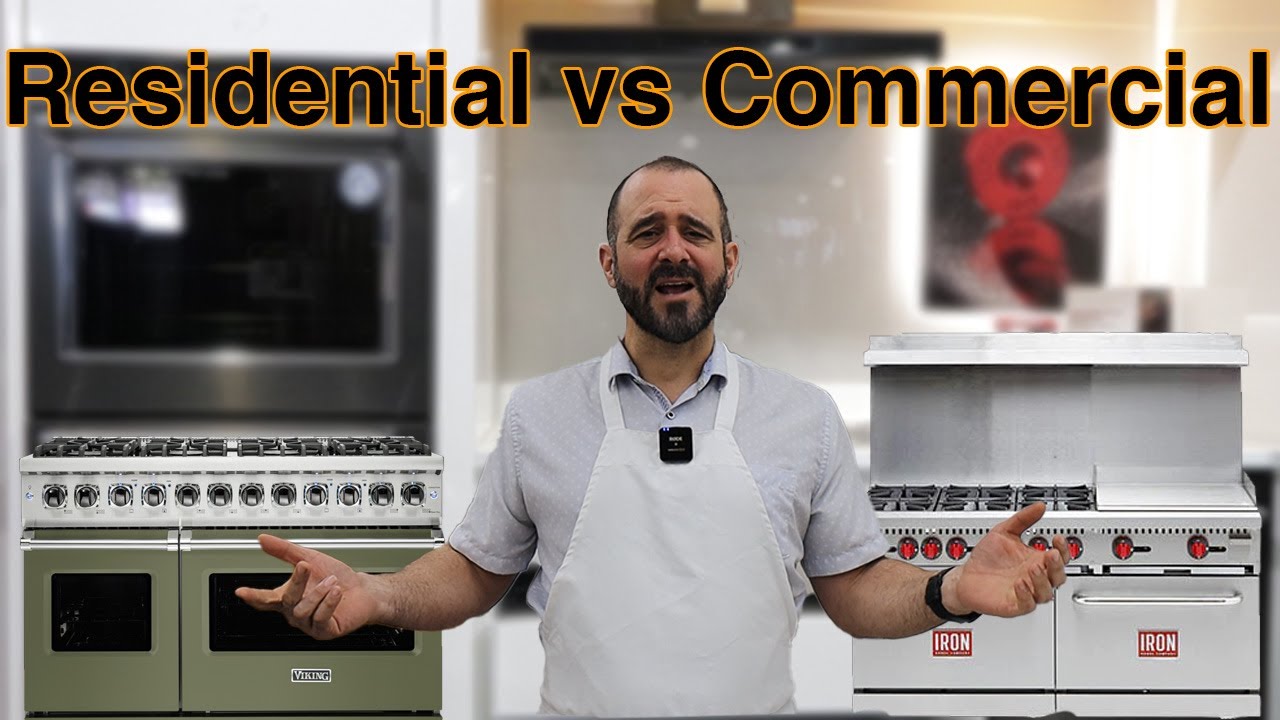 What is the difference between a commercial stove and a residential