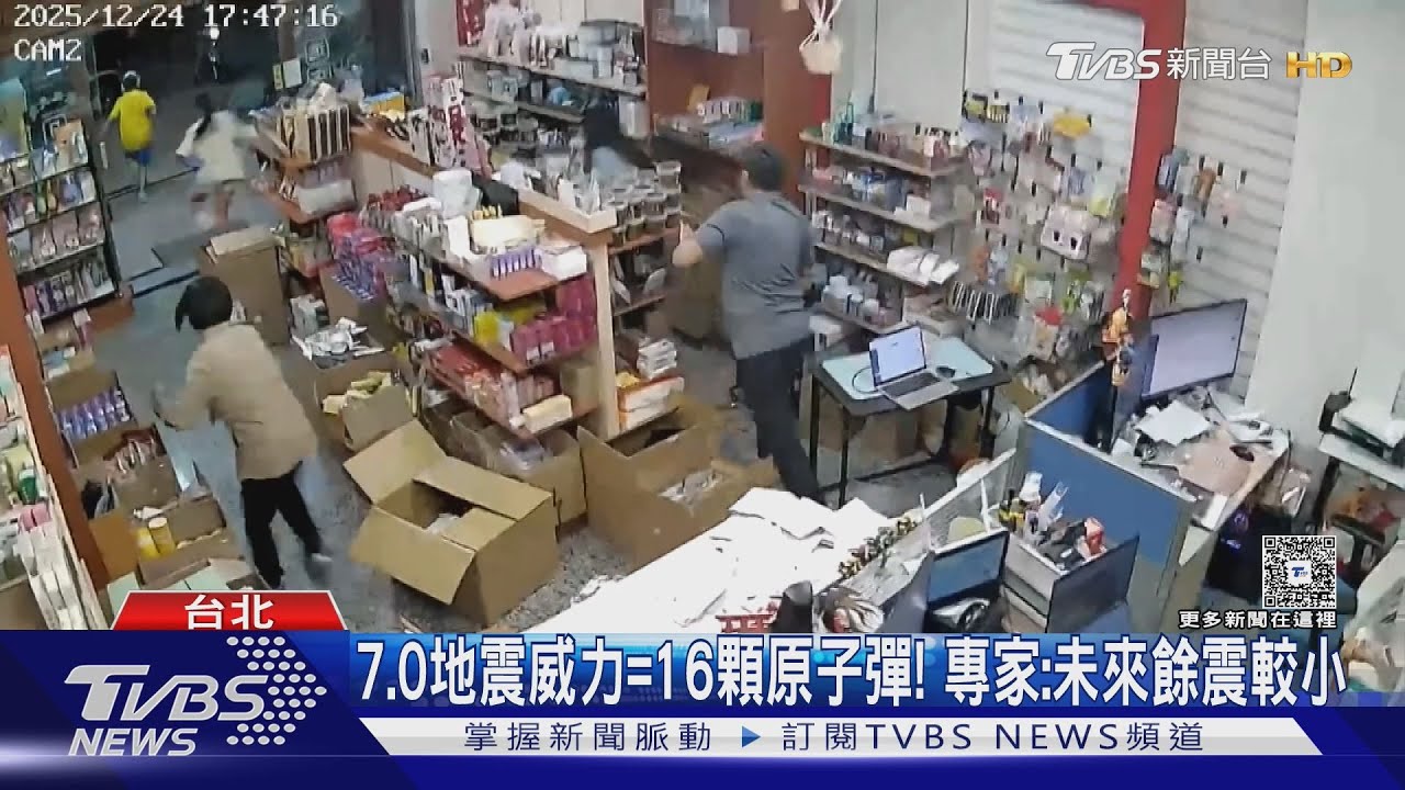 7.0地震威力=16顆原子彈! 郭鎧紋:短期內應無太大地震