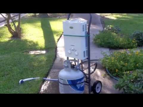 OFF GRID SHOWER - NO ELECTRICITY - TANKLESS WATER HEATERS -