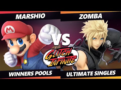 Glitch Infinite - Marshio (Mario) Vs. Zomba (Cloud, Wii Fit Trainer) - SSBU Ultimate Tournament