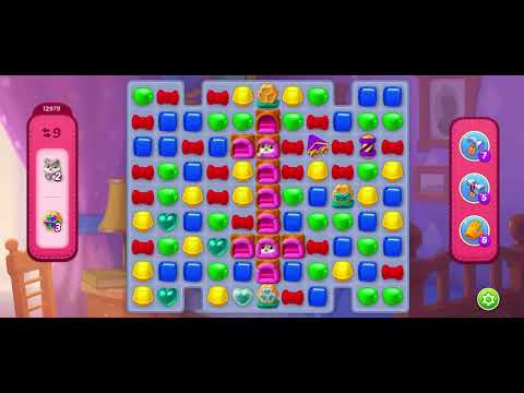 Homescapes level 12979 - no booster gameplay