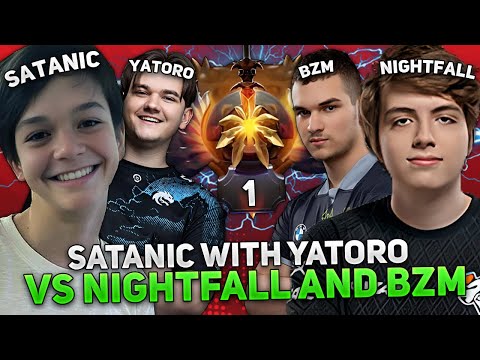12332 MMR AVERAGE GAME! SATANIC with YATORO vs NIGHTFALL and BZM DOTA 2! | WHO WILL WIN?