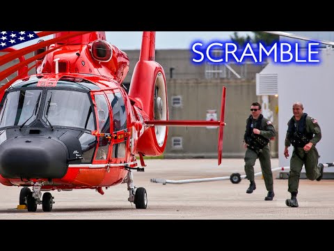 Alert Scramble + Expert Pilot Skills – US Coast Guard Helicopters in Action