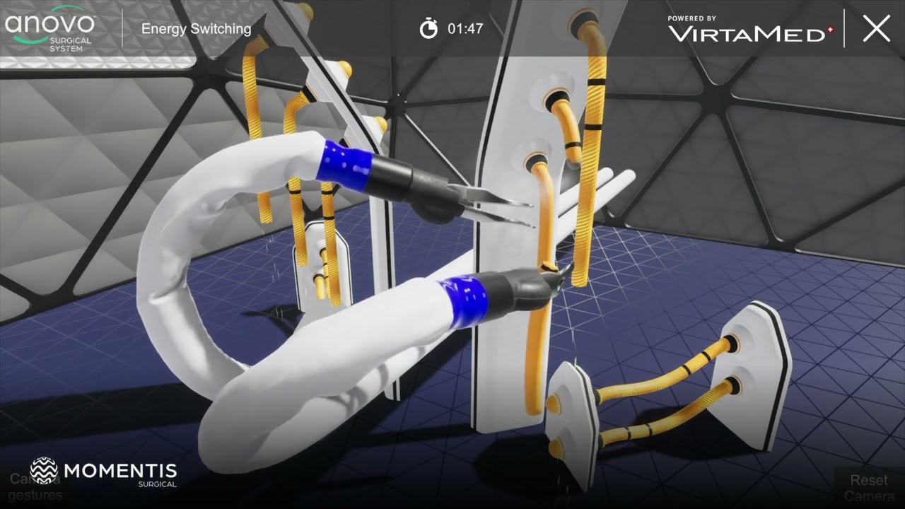 Treinamento cirúrgico robótico VR da VirtaMed