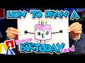 How To Draw A Funny Birthday Pop Up Card