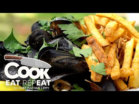 Garlic. Butter. Wine. Fries. Mussels. It's Moules Frites! | Cook Eat Repeat | Blackstone