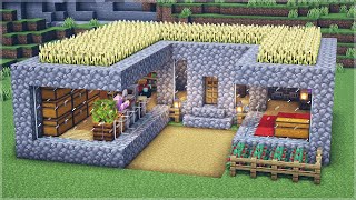 MINECRAFT HOUSE TUTORIAL | How to Build a Cobblestone Modern Survival House
