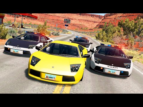 Super & Luxury Car Police Chases #30 - Crashes & Fails/Busted, Roadblocks Compilation - BeamNG Drive