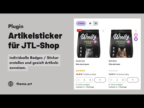 Artikelsticker für JTL-Shop