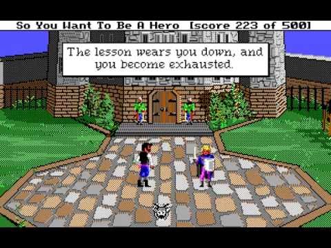 Hero's Quest: So You Want To Be A Hero (PC/DOS) Longplay, EGA 16-color, 1989, Sierra