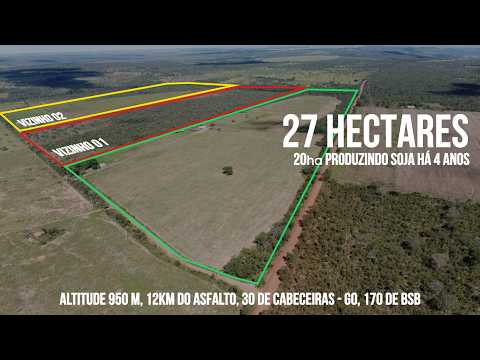 Sítio 27 ha em Unaí – MG, próx a Cabeceiras – GO | 20 ha de soja em produção há 4 anos R$800 mil