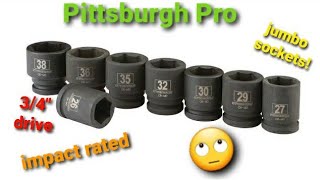 Pittsburgh Pro 3/4 drive metric impact socket set 8 pc.