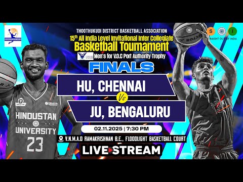 4K LIVE | FINAL | Hindustan Uni Vs Jain Uni | 15th All India Inter Collegiate Basketball Tournament