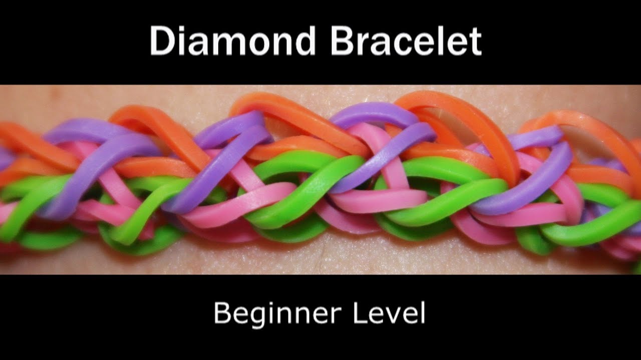 triple diamond bracelet tutorial (intermediate) || friendship bracelets -  YouTube