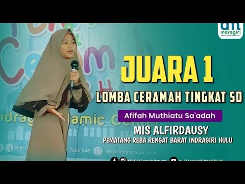 <p>Afifah muthiatu Sa'adah juara 1 Lomba Ceramah yang diselenggarakan oleh BMT Indragiri,<br />
Semangat Berdakwah....</p>
<p>Afifah muthiatu Sa'adah juara 1 Lomba Ceramah yang diselenggarakan oleh BMT Indragiri,<br />
Semangat Berdakwah....</p>