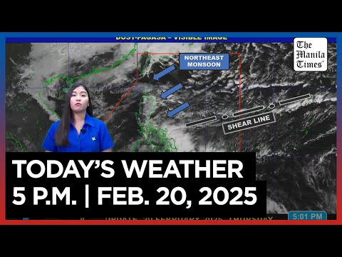 Today's Weather, 5 P.M. | Feb. 20, 2025