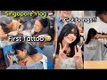 We got our first tattoo in Singapore🇸🇬 *painful*