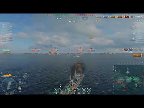 Hindenburg T10 German Cruiser | 8 Kills, 373k Damage | World of Warships